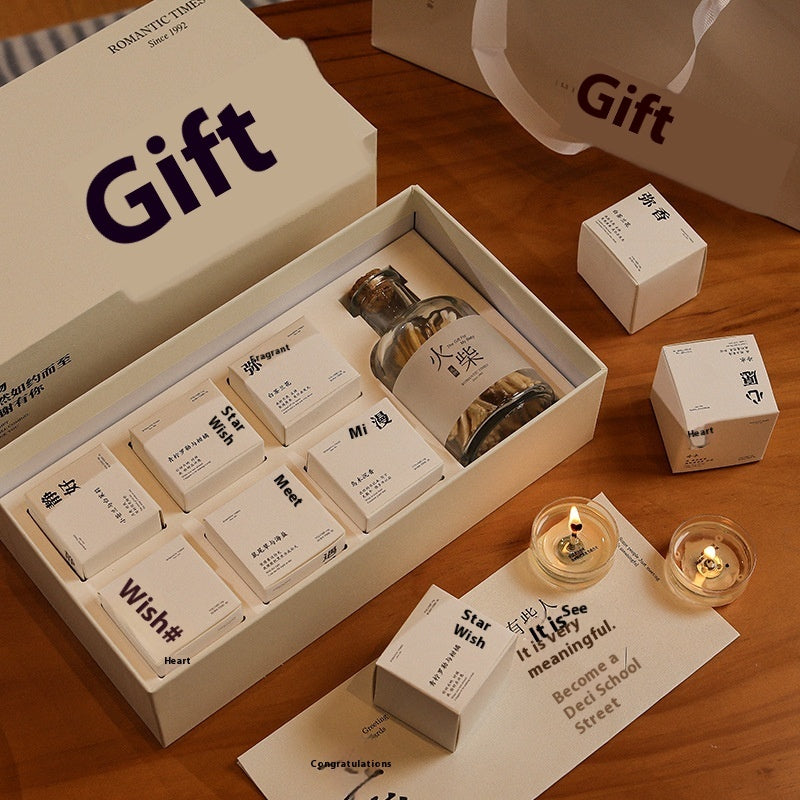 Xiangli Tibetan Poetry Aromatherapy Candle Gift Box Fragrance Wedding Tealight Hand Gift Birthday Lover Christmas Gift