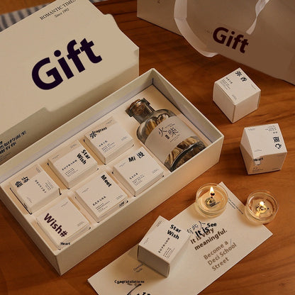 Xiangli Tibetan Poetry Aromatherapy Candle Gift Box Fragrance Wedding Tealight Hand Gift Birthday Lover Christmas Gift