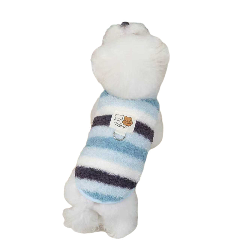 Pet Clothes For Small And Medium-sized Dogs In Autumn And Winter, Cute Little Bear Cloth Label Teddy Bichon Frise Two-legged Coat, Dog Clothes