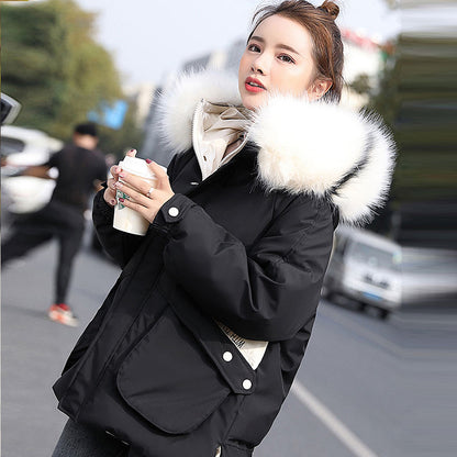 Winter new style Korean fashion loose down padded jacket women mid-length