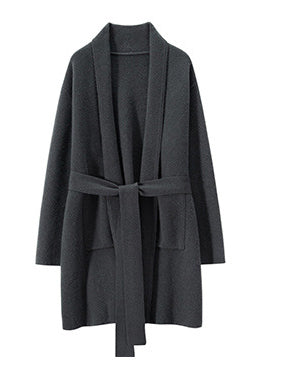 Fall Winter Fashion Mid-length Knitted Coat For Women