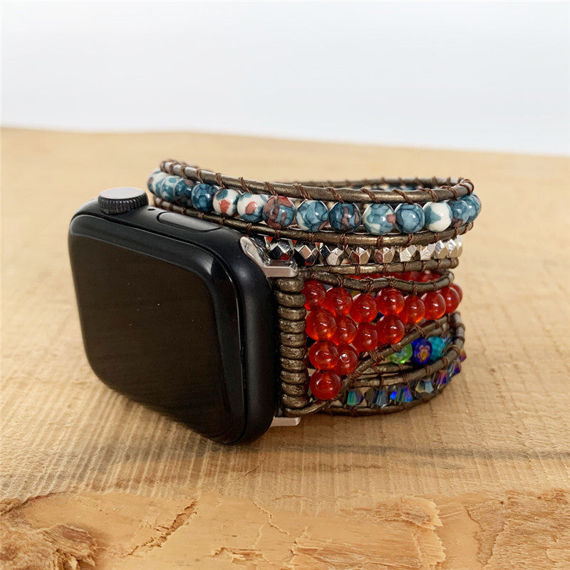 Natural  Quartz Rough Woven Watch Band