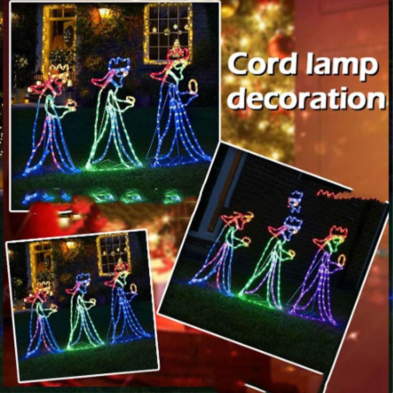 Outdoor Christmas LED Three 3 King Silhouette Pattern Decoration