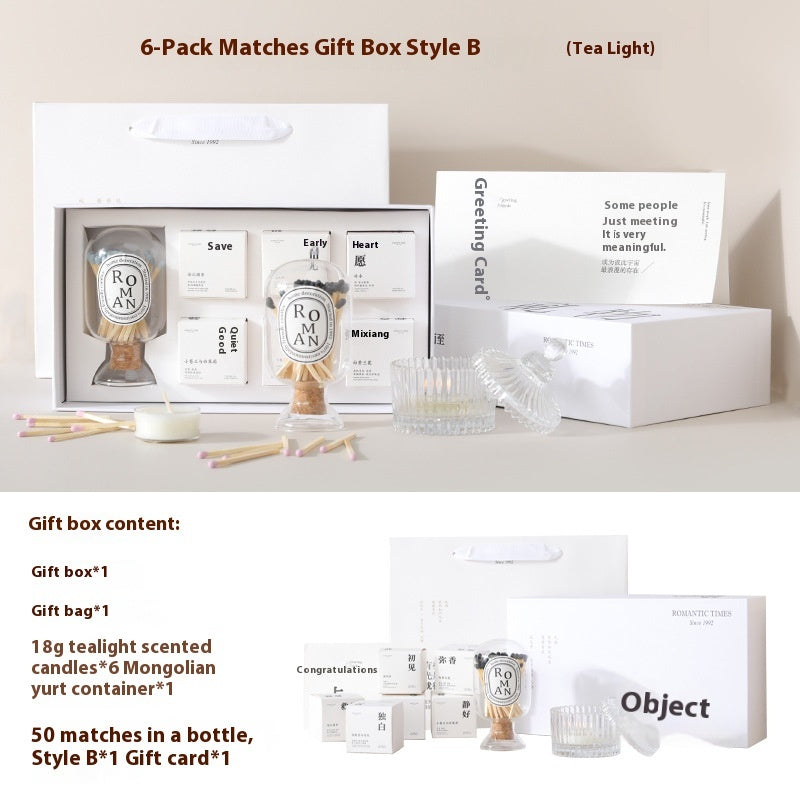 Xiangli Tibetan Poetry Aromatherapy Candle Gift Box Fragrance Wedding Tealight Hand Gift Birthday Lover Christmas Gift