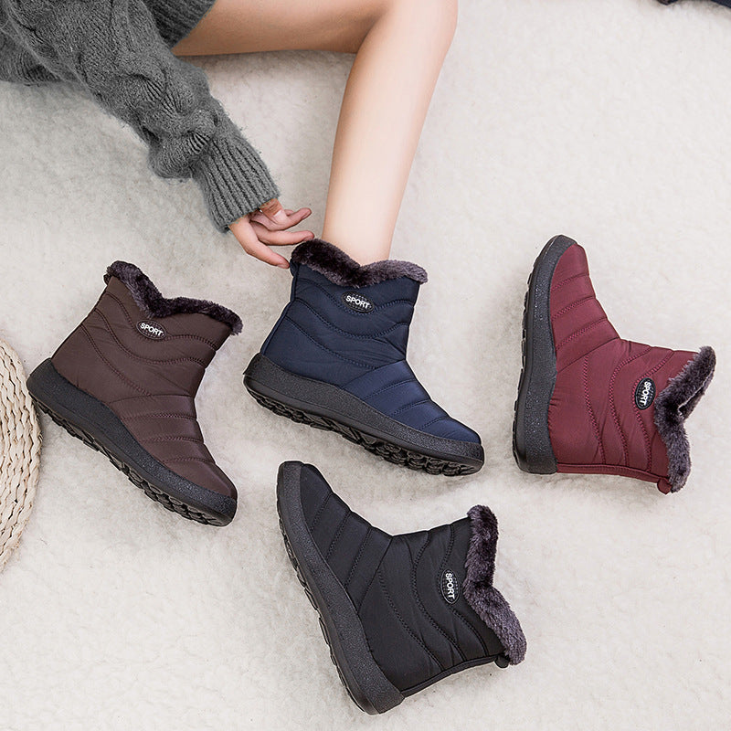 Winter Fashion Plus Size Women Plus Velvet Long Snow Boots