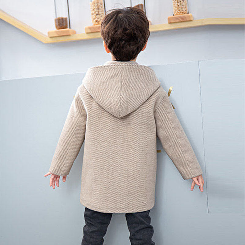 Winter Boys' Woolen Coat Mid-length Coat