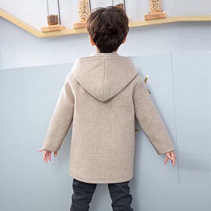 Winter Boys' Woolen Coat Mid-length Coat