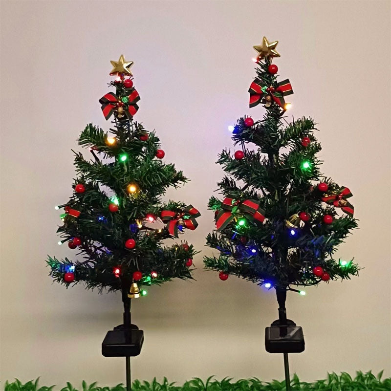 Solar Christmas Cedar Tree Lamp Outdoor Lawn Decoration
