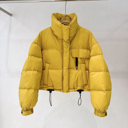 Korean-style Stand Collar Simple Thickened Short Stylish Puffer Jacket