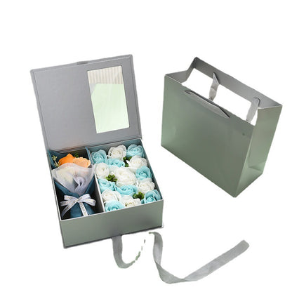 Transparent Window Perfume Gift Box Eternal Rose Hand Gift Box