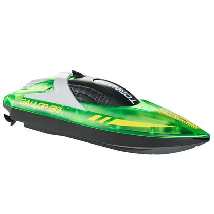 Christmas Gifts RC Boat 2.4 GHz Remote Control Racing Boat 12 Kmh Kids Adults Gift Green