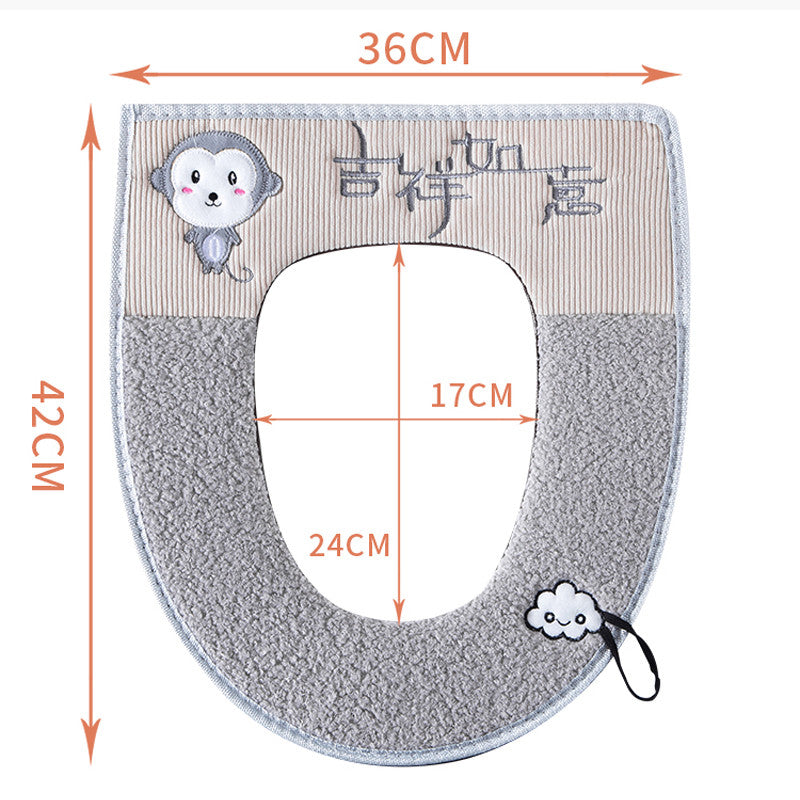 Fashion Heating Toilet Decoration Full Toilet Seat Cushion