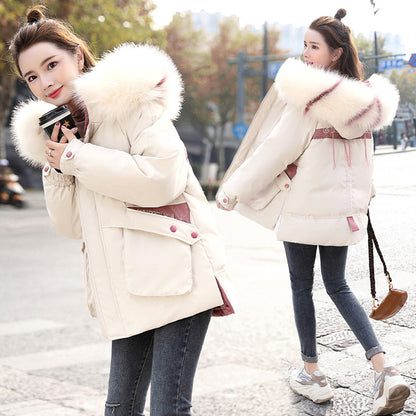 Winter new style Korean fashion loose down padded jacket women mid-length