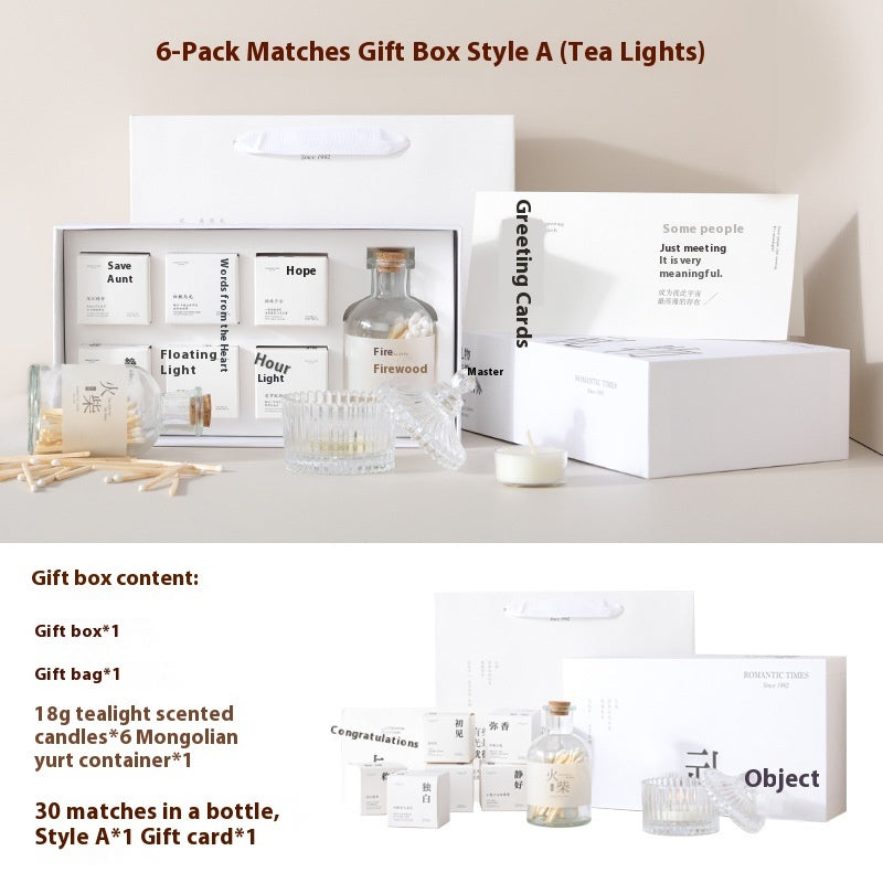 Xiangli Tibetan Poetry Aromatherapy Candle Gift Box Fragrance Wedding Tealight Hand Gift Birthday Lover Christmas Gift