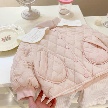Girls'cotton-padded Clothes Coat New Winter Clothes Quilted Winter