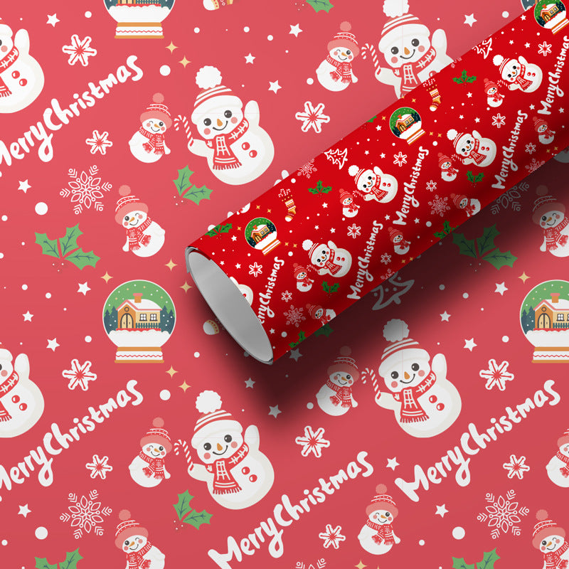 Christmas Gift Packaging Paper Printed Gift Paper Cute Christmas Eve Christmas Gift