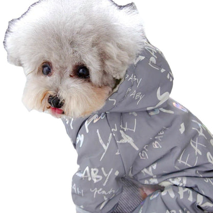 Pet Dog Autumn And Winter Clothing Cotton Clothes Four-legged Clothes