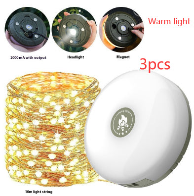 Rechargeable Lighting Chain Camping Lamp Outdoor Camp Tent Light Christmas Wedding Decoration