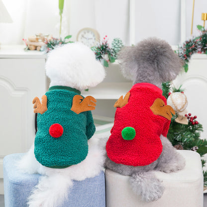 Dog Clothes Autumn And Winter Pet Clothes New Teddy Small Dog Pet Clothing Winter 21 Christmas Tree Fluffy Jacket