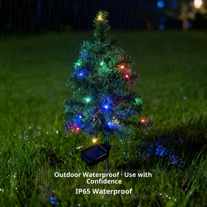 Solar Christmas Cedar Tree Lamp Outdoor Lawn Decoration