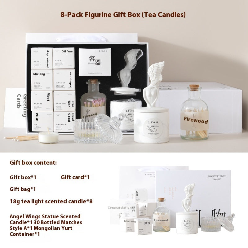 Xiangli Tibetan Poetry Aromatherapy Candle Gift Box Fragrance Wedding Tealight Hand Gift Birthday Lover Christmas Gift