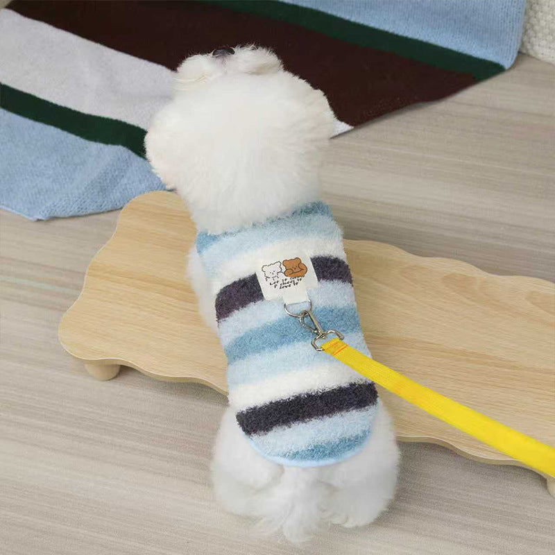 Pet Clothes For Small And Medium-sized Dogs In Autumn And Winter, Cute Little Bear Cloth Label Teddy Bichon Frise Two-legged Coat, Dog Clothes